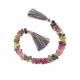 Multi Tourmaline 7x5mm to 9x7mm Pears Faceted Beads (9 Inch)