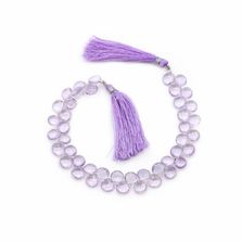 Pink Amethyst 8mm Heart Shape Faceted Beads (8 Inch)