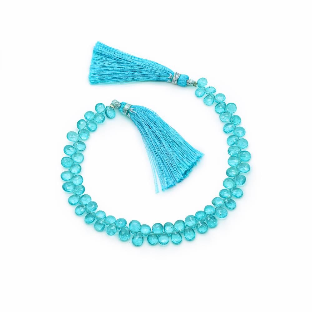 Apatite 6x5mm to 7x5mm Pears Shape Faceted Beads (8 inch)