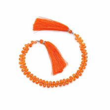 Carnelian 6x4mm Drops Faceted Beads (8 Inch)