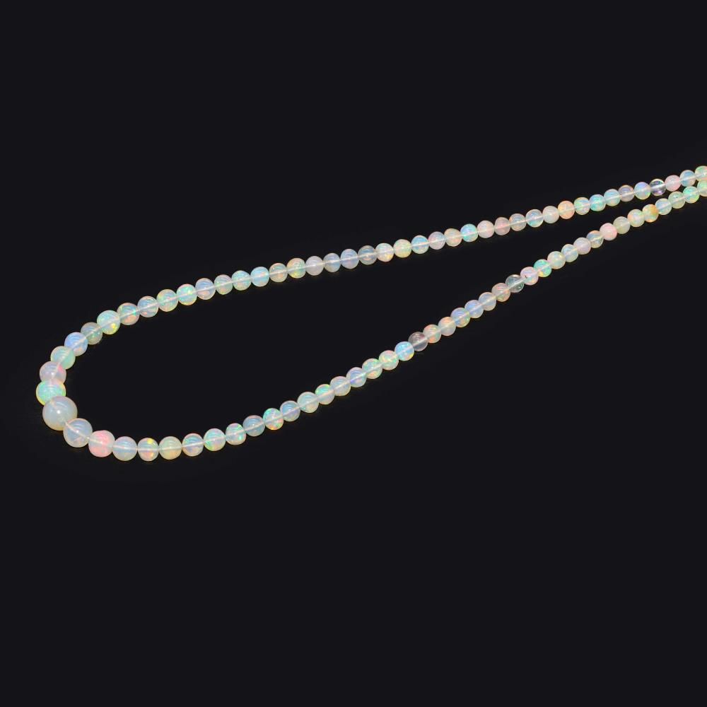 Ethiopian Opal 4mm to 7mm Round Smooth Beads (16 Inch)