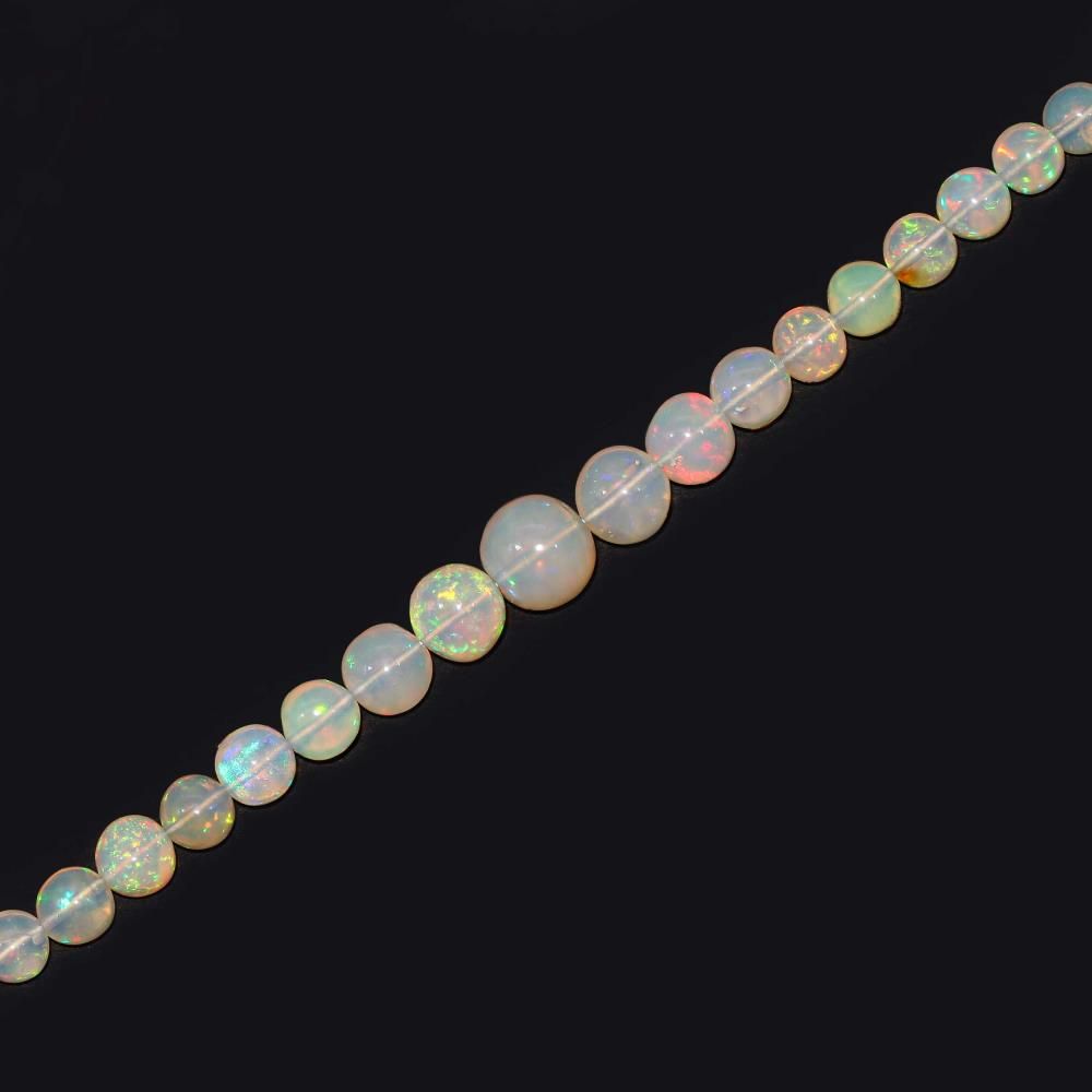 Ethiopian Opal 4mm to 7mm Round Smooth Beads (16 Inch)