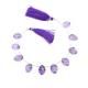 Amethyst (Brazilian) Mix Size Carved Wings Beads (9 inch)