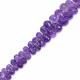 Amethyst (African) 5.50x3.50mm to 8x6mm Drops Faceted Beads (8 Inch)