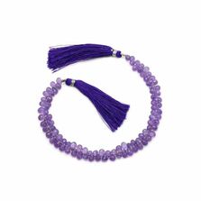 Amethyst (African) 6.50x4.50mm Drops Faceted Beads (8 Inch)