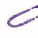 Amethyst (African) 7x5mm and 8x5mm Drops Faceted Beads (8 Inch)