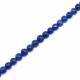 Lapis 3mm to 4mm Round Smooth Beads (15 Inch)