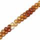 Hessonite 6.50mm to 7.50mm Heart Shape Faceted Beads (8 Inch)