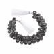 Black Rutile 9x6.50mm and 13x9.50mm Pears Faceted Beads (8 inch)