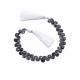 Black Rutile 7.50mm and 8.50mm Heart Shape Faceted Beads (8 inch)