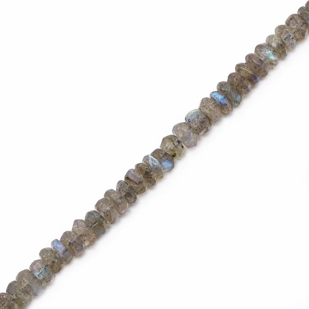 Labradorite 5mm to 5.50mm Rondelle Faceted Beads (14 inch)