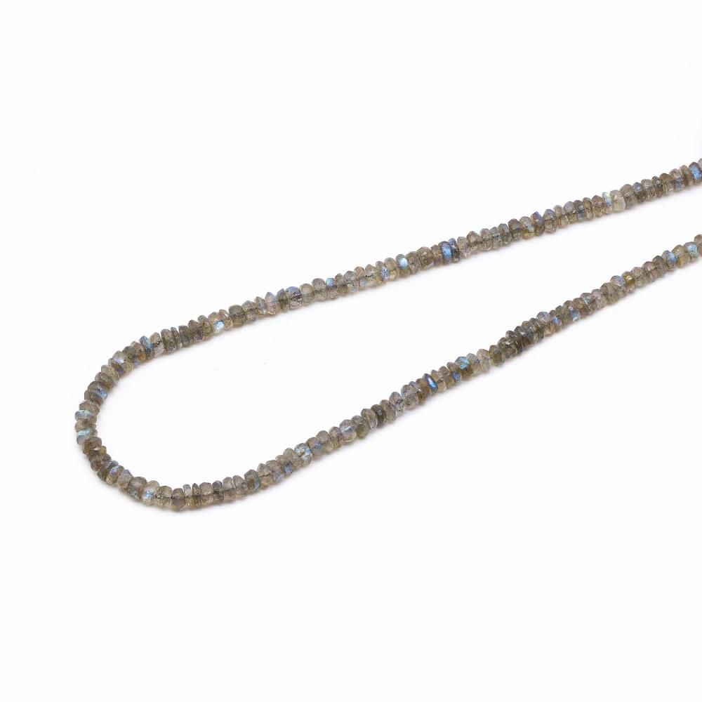 Labradorite 5mm to 5.50mm Rondelle Faceted Beads (14 inch)