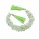Prehnite 8x6mm to 14x9mm Drops Faceted Beads (8 Inch)