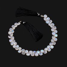 Rainbow Moonstone / White Labradorite 6.50mm to 7mm Heart Shape Faceted Beads (8 inch)