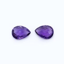 Amethyst (Brazilian) 16x12mm and 20X15mm Pears Briolette (Good Color)