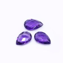 Amethyst (African) 15x10mm and 16x12mm Pears Briolette (Very Slight Inclusions)