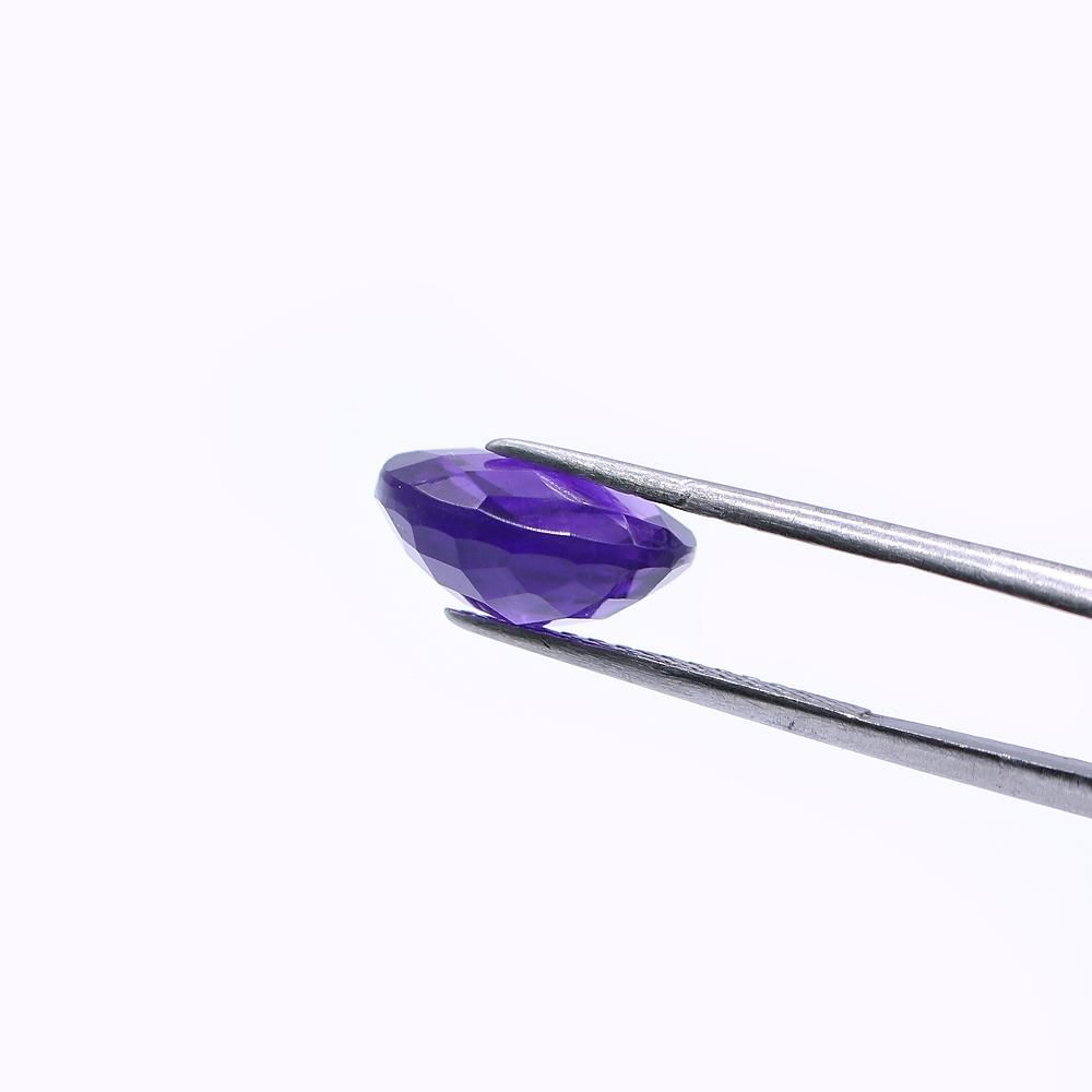 Amethyst (African) 12mm Round Briolette (Very Slight Inclusions)