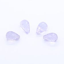 Lavender Quartz 13x8mm to 14x9mm Drops Briolette (Half Drill)