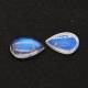 Rainbow Moonstone / White Labradorite 4x3mm to 14x8mm Pears Cabochon (Some Inclusions)