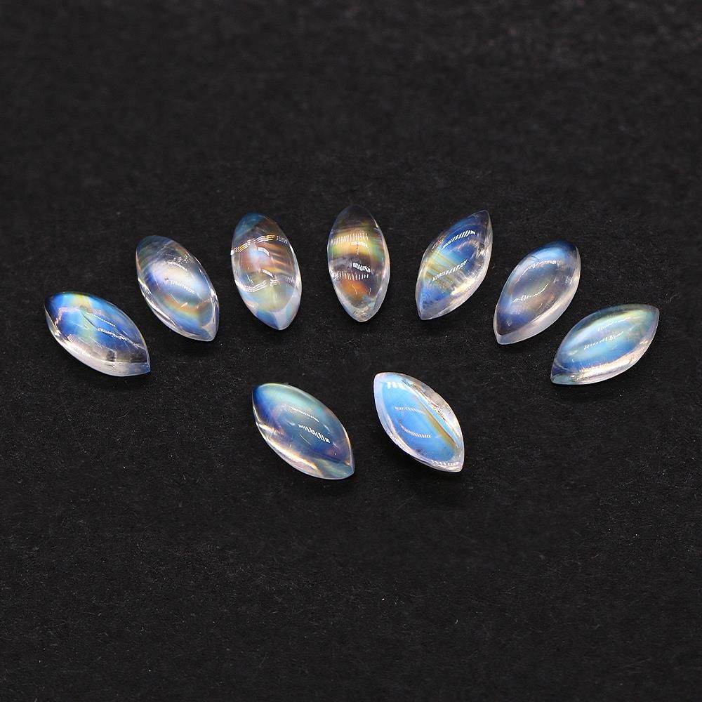 Rainbow Moonstone Marquise Cabochon Gemstone Exporter My Earth Stone