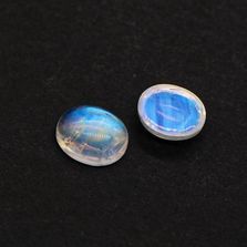 Rainbow Moonstone / White Labradorite 3x2mm to 10x8mm Oval Cabochon (Eye Clean / Loop Clean)