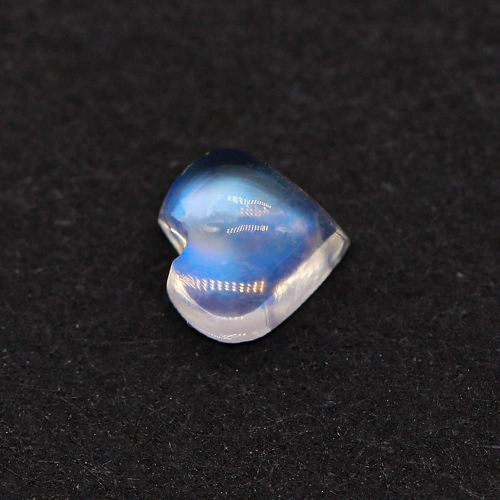 Rainbow Moonstone / White Labradorite 4mm to 8mm Heart Shape Cabochon (Slight Inclusions)