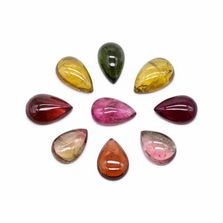 Multi Tourmaline 18x13mm to 20x14mm Pears Cabochon