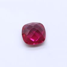 Ruby (Synthetic) Cushion Briolette