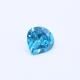 Blue Topaz Cubic Zirconia Heart Shape Faceted