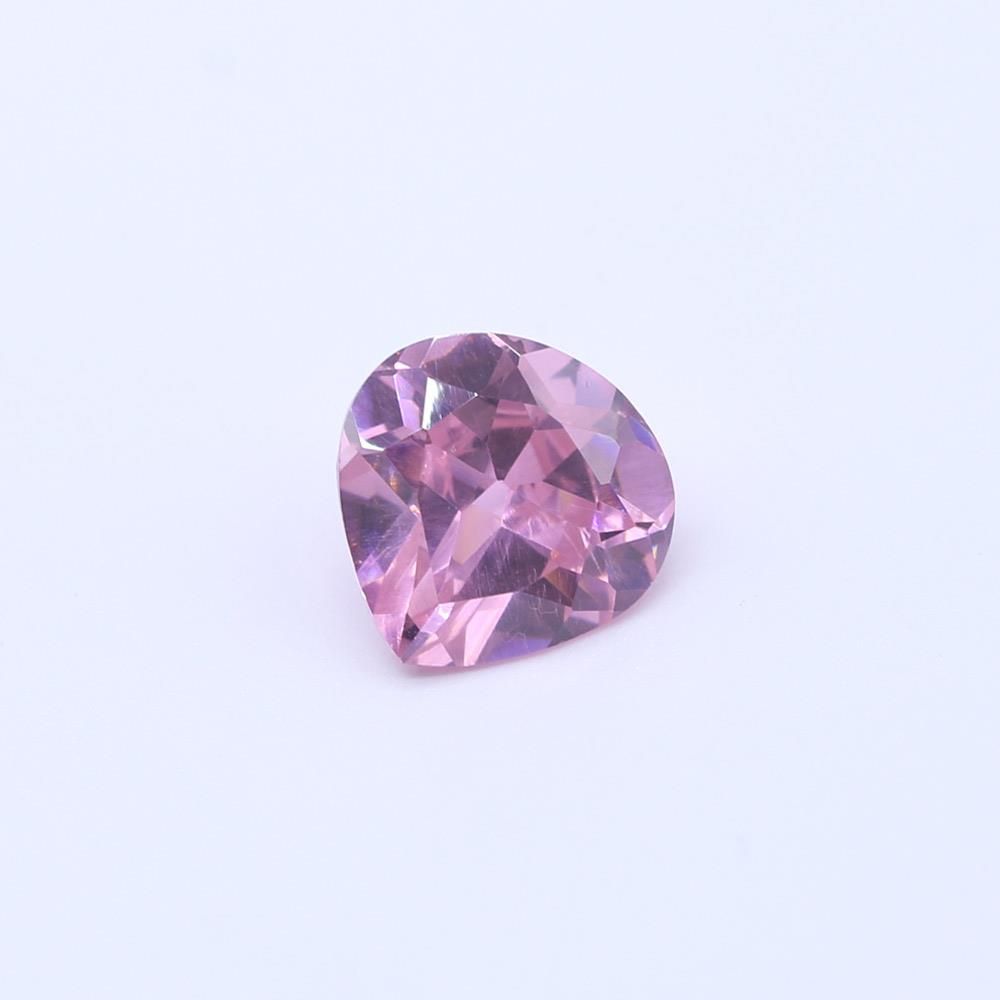 Pink Cubic Zirconia Heart Shape Faceted Loose Zircon My Earth