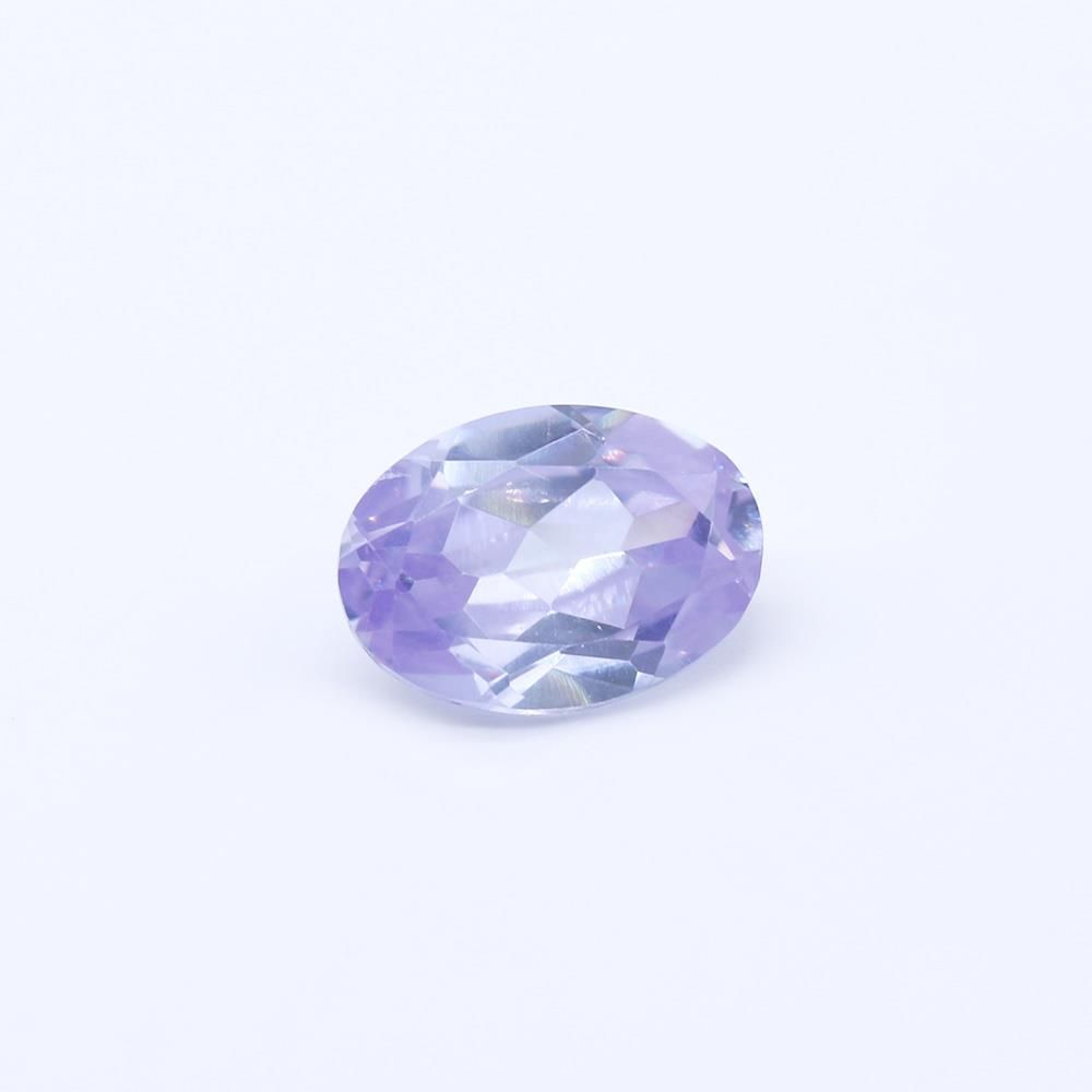 Lavender Cubic Zirconia Oval Faceted Loose Gemstone My Earth Stone