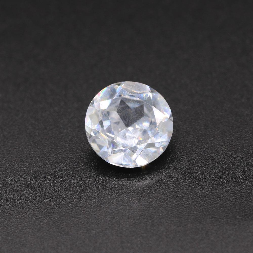Calibrated White Color Cubic Zirconia Round Faceted Gemstone My