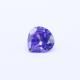 Ink Blue Cubic Zirconia Heart Shape Faceted