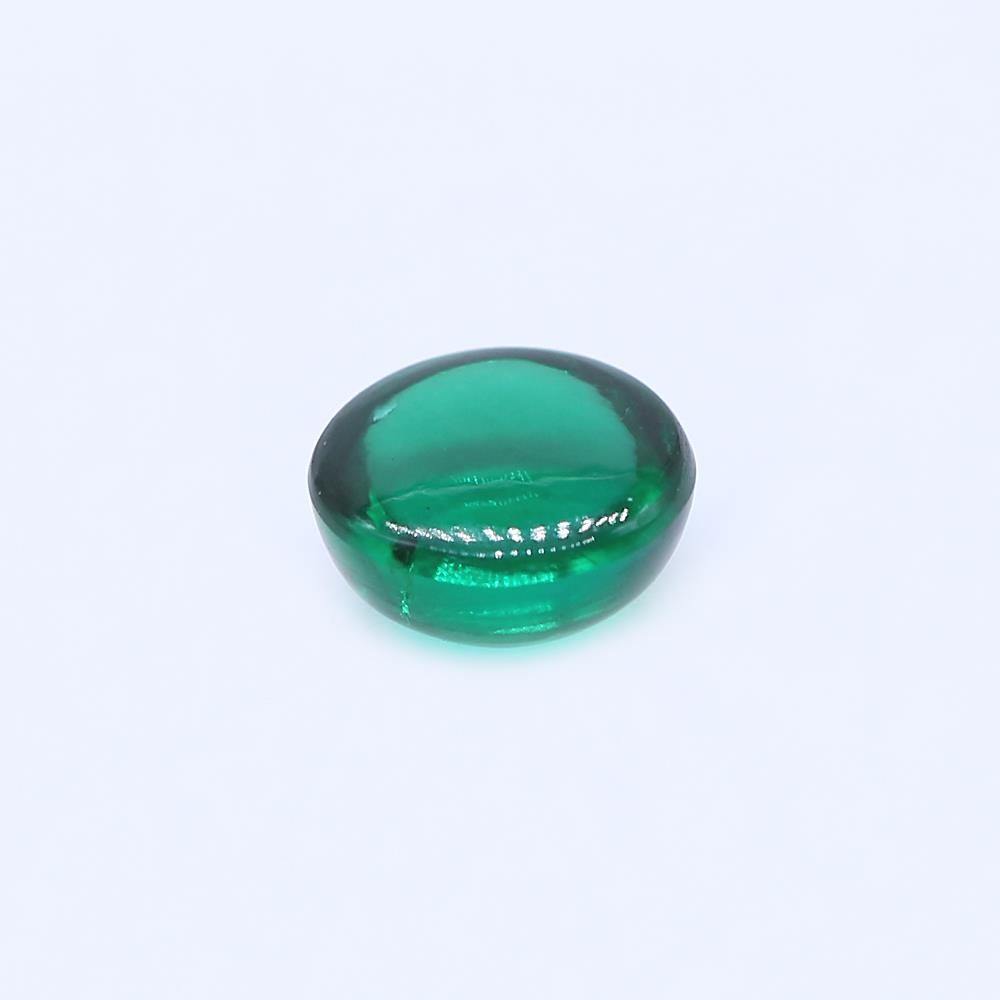 Created Emerald Round Cabochons