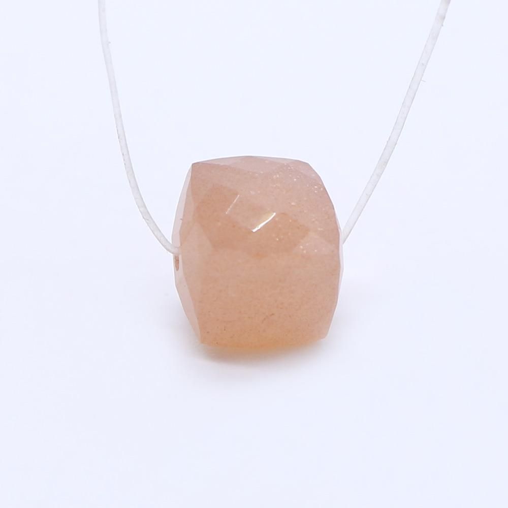 Buy Peach Feldspar Moonstone in Cube Faceted Online at Best Price
