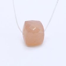 Feldspar Peach Moonstone Cube Faceted