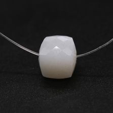 Feldspar Grey Moonstone Cube Faceted