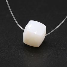 White Opal Cube Faceted