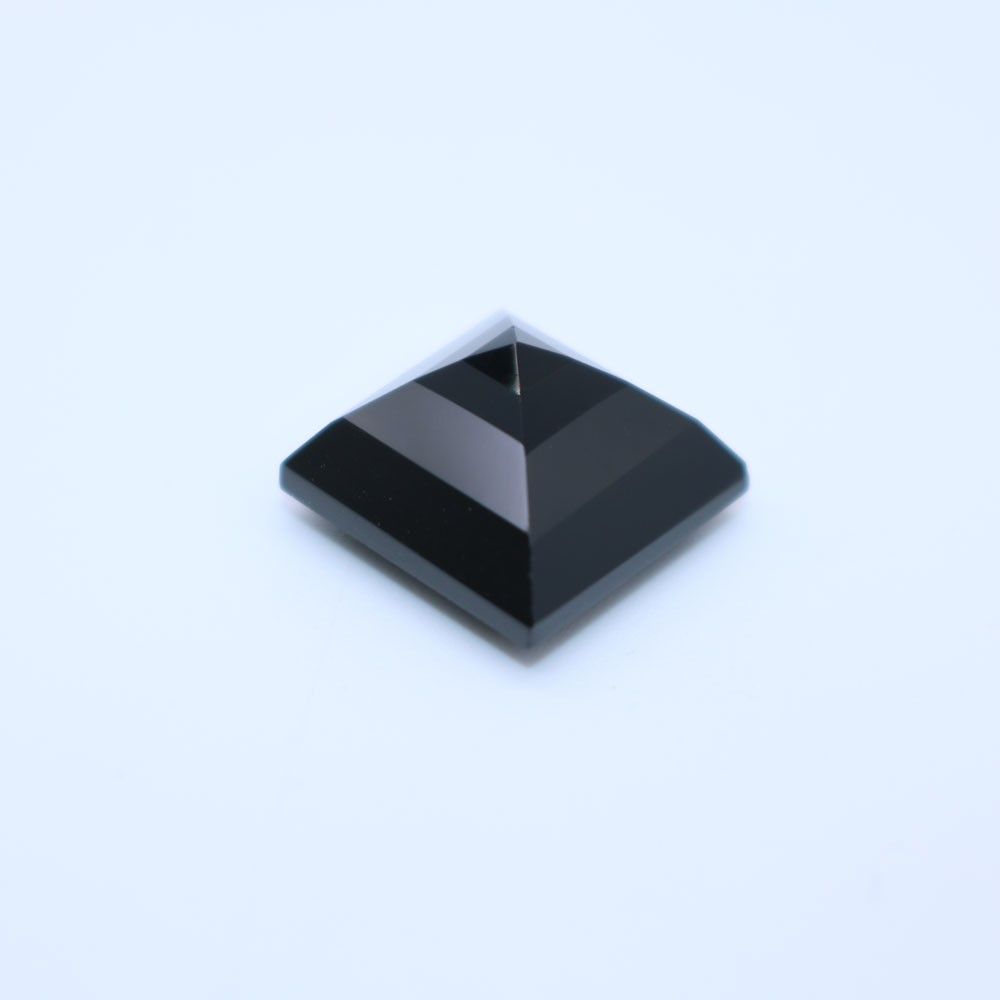 Wholesale 4x4~10x10mm Loose Real Black Gems 5A Square Octagon Shape Step  Cut Natural Black Spinel Stone For Jewelry Making