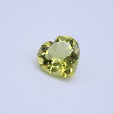 Lemon Green Gold Heart Shape Faceted