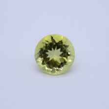 Lemon Green Gold Round Faceted
