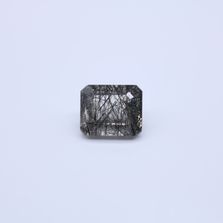 Black Rutile Octagon Faceted