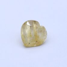 Golden Rutile Heart Shape Faceted