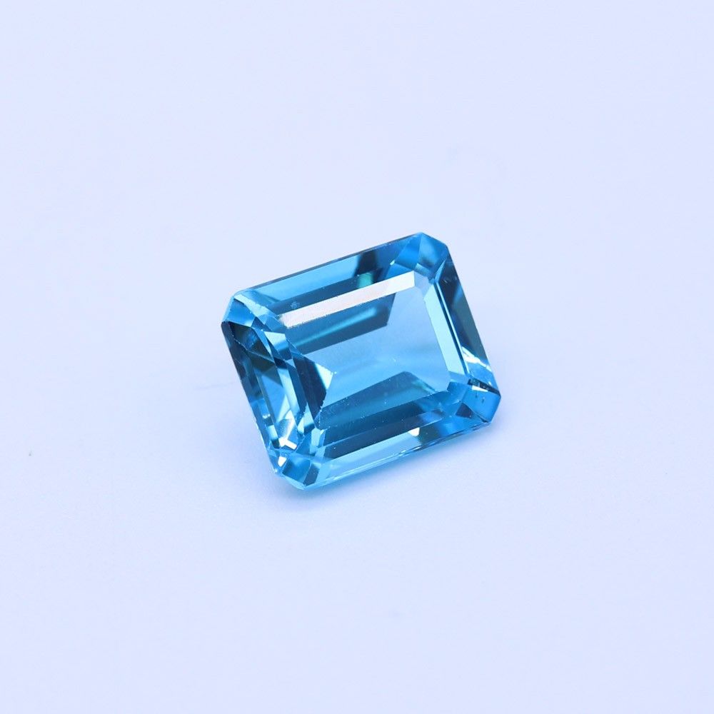 Buy Swiss Blue Topaz Octagon Faceted Gemstone | My Earth Stone