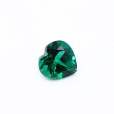 Created Emerald (Zambian Color) Heart Shape Faceted