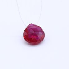 Synthetic Ruby Heart Shape Briolette (Tabeez)