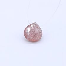 Strawberry Quartz Heart Shape Briolette (Tabeez)