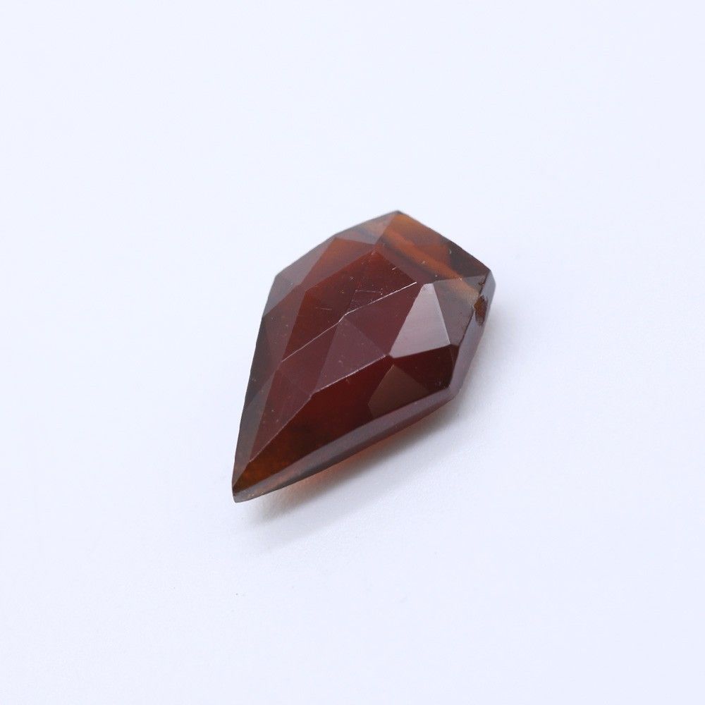 Hessonite Garnet Diamond Cut Beads