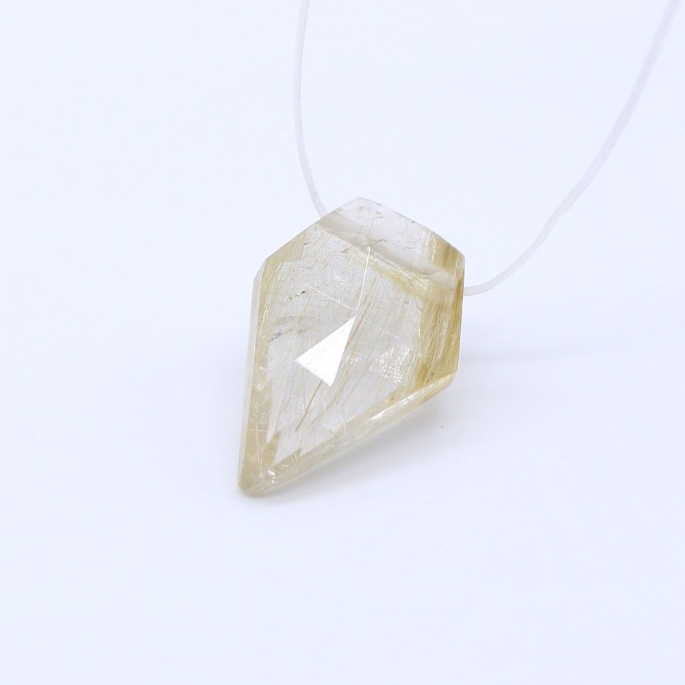 Faceted 2024 rutilated quartz