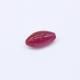 Synthetic Ruby or Red Corundum Smooth Rice Beads